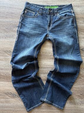 ROCK AND ROLL DENIM Pistol Straight Cowboy Western Jeans 30x34